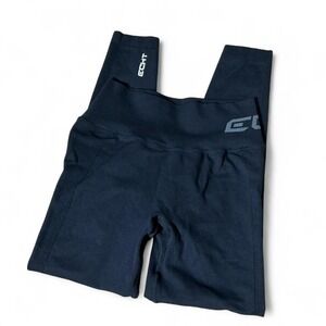 ECHT Arise Scrunch Leggings Black High Waisted Seamless Workout Yoga Gym Large